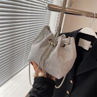 Women's Pu Leather Polka Dots Fashion Bucket String Crossbody Bag Bucket Bag Chain Bag main image 4