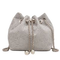 Women's Pu Leather Polka Dots Fashion Bucket String Crossbody Bag Bucket Bag Chain Bag sku image 1