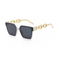 Fashion Geometric Pc Resin Square Metal Full Frame Women's Sunglasses sku image 2