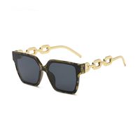 Fashion Geometric Pc Resin Square Metal Full Frame Women's Sunglasses sku image 4