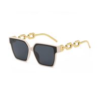 Fashion Geometric Pc Resin Square Metal Full Frame Women's Sunglasses sku image 3