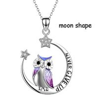 1 Piece Fashion Letter Heart Shape Owl Alloy Inlay Rhinestones Valentine's Day Women's Necklace sku image 1