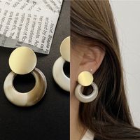 1 Pair Fashion Geometric Heart Shape Arylic Alloy Acetic Acid Sheets Women's Earrings sku image 10