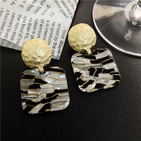 1 Pair Fashion Geometric Heart Shape Arylic Alloy Acetic Acid Sheets Women's Earrings main image 2