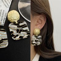 1 Pair Fashion Geometric Heart Shape Arylic Alloy Acetic Acid Sheets Women's Earrings sku image 9