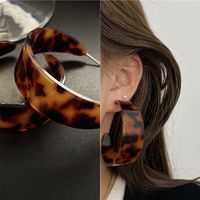 1 Pair Fashion Geometric Heart Shape Arylic Alloy Acetic Acid Sheets Women's Earrings sku image 1