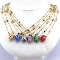 1 Piece Ins Style Eye Copper Plating Necklace main image 1