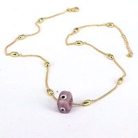 1 Piece Ins Style Eye Copper Plating Necklace main image 3