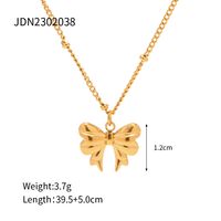 Stainless Steel 18K Gold Plated Simple Style Classic Style Butterfly Plating Pendant Necklace sku image 1