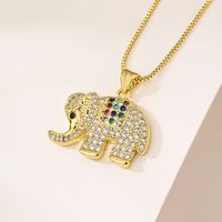 Mode Animal Le Cuivre Placage Zircon Pendentif 1 Pièce main image 3