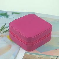 1 Piece Simple Style Solid Color Pu Leather Jewelry Boxes sku image 6