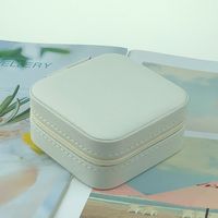 1 Piece Simple Style Solid Color Pu Leather Jewelry Boxes sku image 5