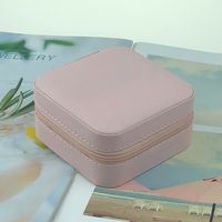 1 Piece Simple Style Solid Color Pu Leather Jewelry Boxes sku image 3