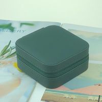 1 Piece Simple Style Solid Color Pu Leather Jewelry Boxes sku image 7