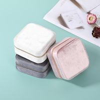 Vacation Solid Color Velvet Jewelry Boxes Makeup Bags main image 5