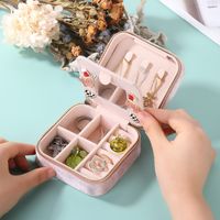 Vacation Solid Color Velvet Jewelry Boxes Makeup Bags sku image 3