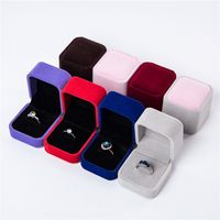 Simple Style Solid Color Flannel Jewelry Boxes main image 1