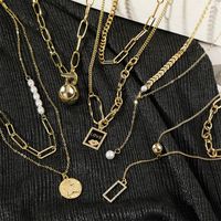 1 Piece Fashion Solid Color Alloy Chain Women's Necklace main image 1