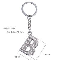 1 Piece Fashion Letter Alloy Inlay Rhinestones Unisex Bag Pendant Keychain main image 3