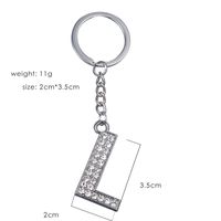 1 Piece Fashion Letter Alloy Inlay Rhinestones Unisex Bag Pendant Keychain sku image 12