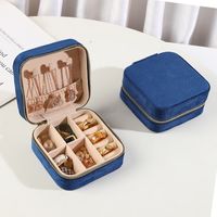 Simple Style Solid Color Flannel Wholesale Jewelry Boxes sku image 2