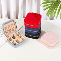 Simple Style Solid Color Flannel Wholesale Jewelry Boxes sku image 14
