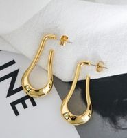 Simple Style Solid Color Titanium Steel Plating Earrings main image 1