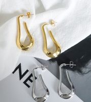 Simple Style Solid Color Titanium Steel Plating Earrings main image 5