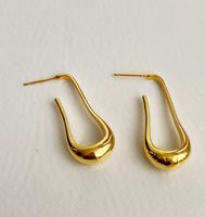 Simple Style Solid Color Titanium Steel Plating Earrings main image 4