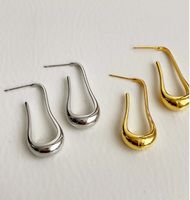 Simple Style Solid Color Titanium Steel Plating Earrings main image 3