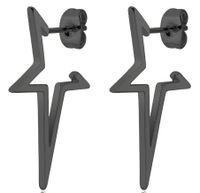 Fashion Star Stainless Steel Star Hollow Out Drop Earrings 1 Pair sku image 1