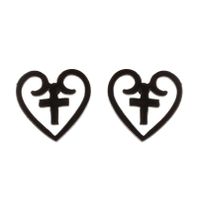 1 Pair Simple Style Heart Shape Stainless Steel Plating Earrings sku image 20