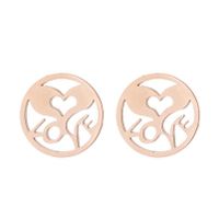 1 Pair Simple Style Heart Shape Stainless Steel Plating Earrings sku image 16