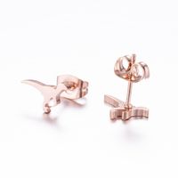 Simple Style Dinosaur Stainless Steel Plating Ear Studs 1 Pair main image 2