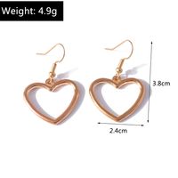 1 Pair Fashion Heart Shape Alloy Valentine's Day Women's Drop Earrings main image 2