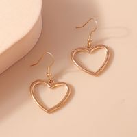 1 Paire De Boucles D'oreilles En Forme De Coeur En Alliage Pour Femmes main image 7