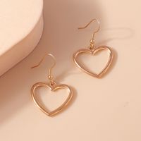 1 Pair Fashion Heart Shape Alloy Valentine's Day Women's Drop Earrings sku image 2
