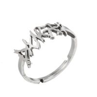 Fashion Letter Stainless Steel Hollow Out Rings 1 Piece sku image 14