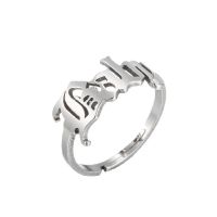 Fashion Letter Stainless Steel Hollow Out Rings 1 Piece sku image 6