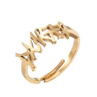 Fashion Letter Stainless Steel Hollow Out Rings 1 Piece sku image 13