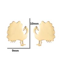 Simple Style Animal Stainless Steel Hollow Out Ear Studs 1 Pair sku image 10