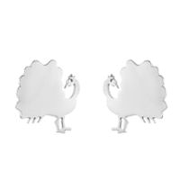Simple Style Animal Stainless Steel Hollow Out Ear Studs 1 Pair sku image 1