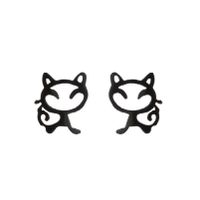 Simple Style Animal Stainless Steel Hollow Out Ear Studs 1 Pair sku image 15