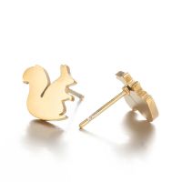Simple Style Animal Stainless Steel Hollow Out Ear Studs 1 Pair main image 2