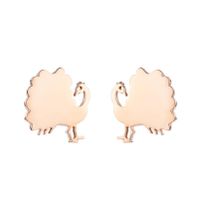 Simple Style Animal Stainless Steel Hollow Out Ear Studs 1 Pair sku image 11