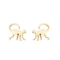 Simple Style Animal Stainless Steel Hollow Out Ear Studs 1 Pair sku image 19
