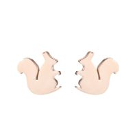 Simple Style Animal Stainless Steel Hollow Out Ear Studs 1 Pair sku image 17
