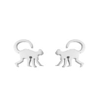 Simple Style Animal Stainless Steel Hollow Out Ear Studs 1 Pair sku image 4