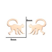 Simple Style Animal Stainless Steel Hollow Out Ear Studs 1 Pair sku image 20