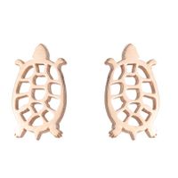 Simple Style Animal Stainless Steel Hollow Out Ear Studs 1 Pair sku image 32